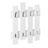 Porte manteau mural en bois "Wave" - 64 x 4 x 79 cm - Blanc