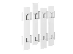 Porte manteau mural en bois "Wave" - 64 x 4 x 79 cm - Blanc