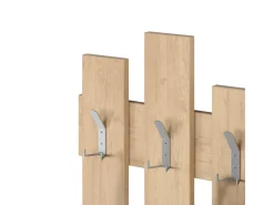 Porte manteau mural en bois "Wave" - 64 x 4 x 79 cm - Beige