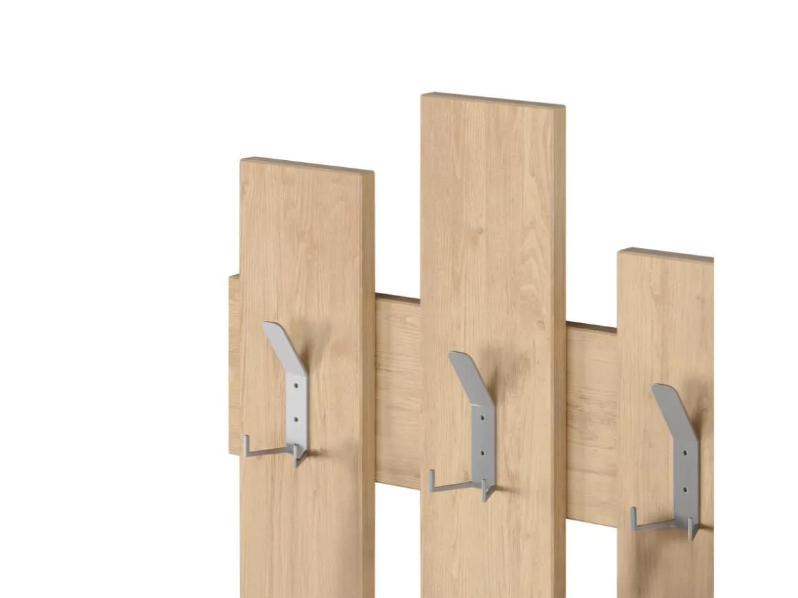 Porte manteau mural en bois "Wave" - 64 x 4 x 79 cm - Beige