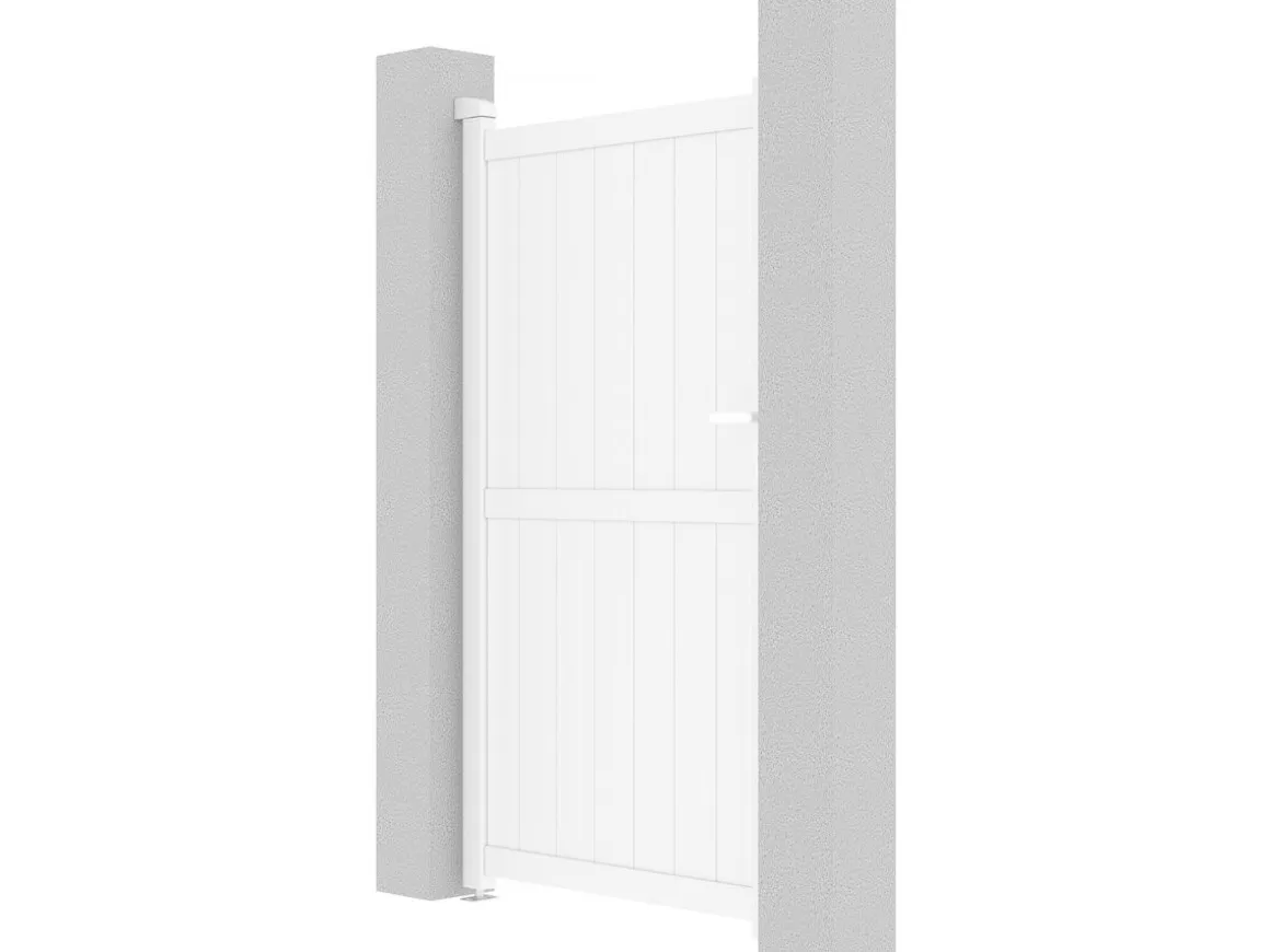 Portillon aluminium "Lola" - 101.2 x 180.9 cm - Blanc