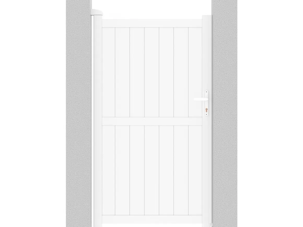 Portillon aluminium "Lola" - 101.2 x 180.9 cm - Blanc