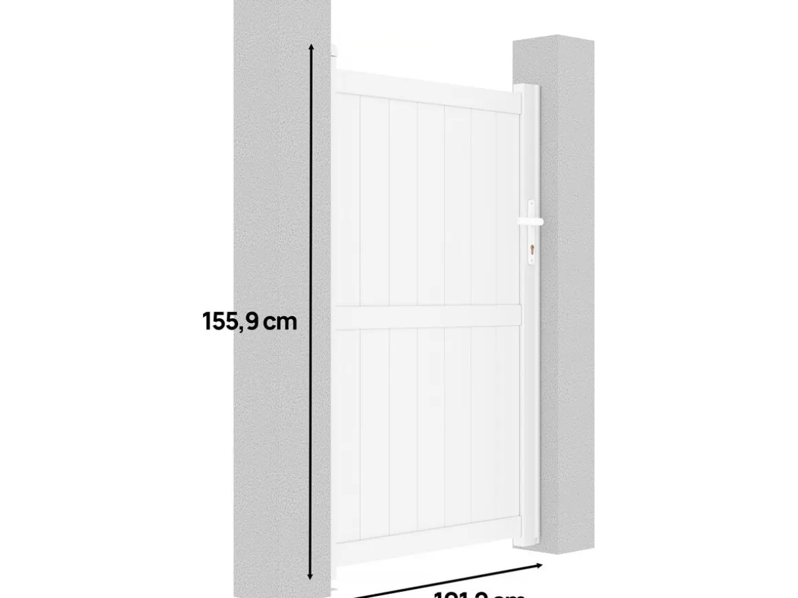 Portillon aluminium "Lola" - 101.2 x 155.9 cm - Blanc