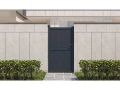 Portillon aluminium "Maurice" - 101.2 x 180.9 cm - Gris