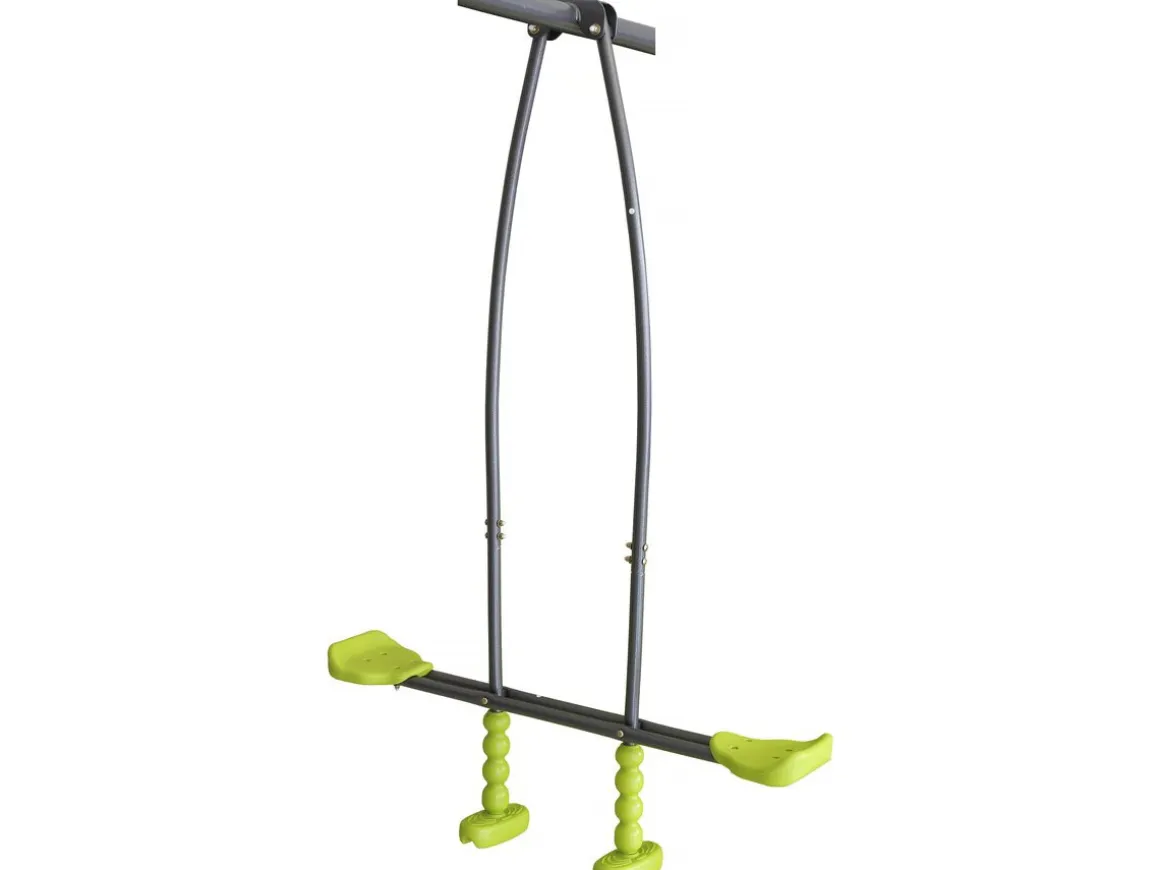 Portique de jeu métal avec toboggan "Dany"- 5 agrès - Vert