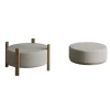 Pouf en bois "Clone" - 47 x 48 x 45 cm - Beige