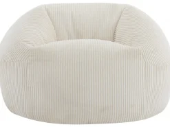 Pouf en velours côtelé