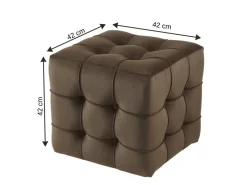 Pouf en velours 