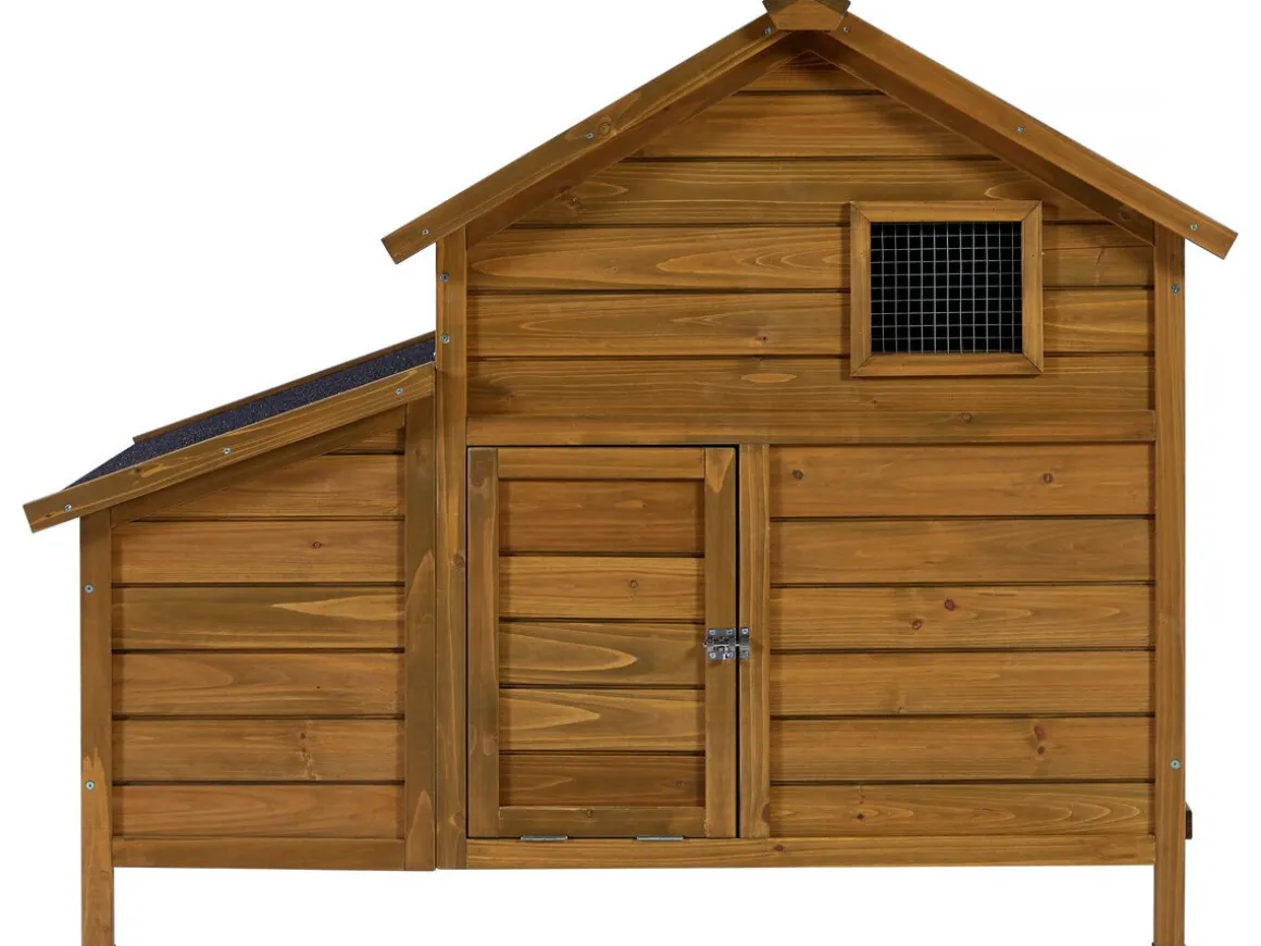 Poulailler avec pondoir en bois "Cocotte" - Marron