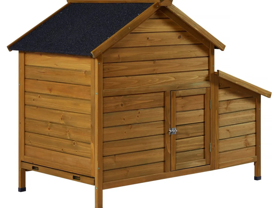 Poulailler avec pondoir en bois "Cocotte" - Marron