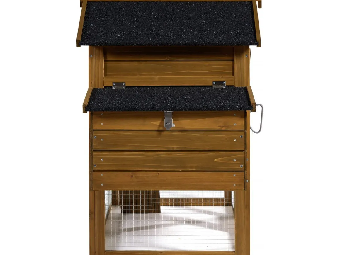Poulailler avec pondoir en bois "Clochette" - Marron