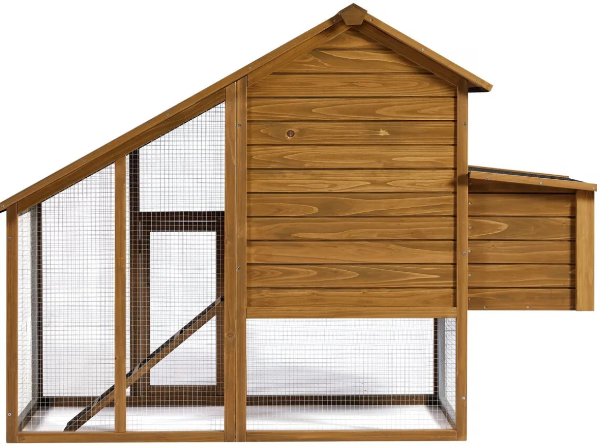 Poulailler "Princesse" avec pondoir en bois - 4 poules - Marron