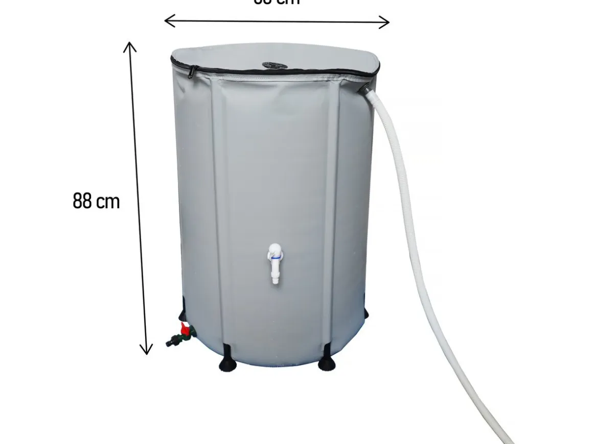 Récupérateur d窶册au souple en PVC 250 L - Gris
