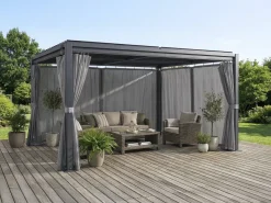 Rideau + moustiquaire pour pergola bioclimatique 