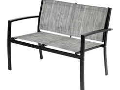 Salon de jardin bas "Lino" - 4 places  - Gris