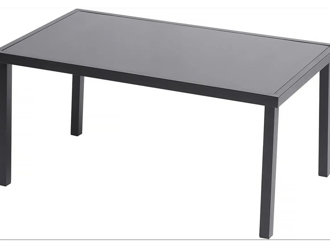 Salon de jardin bas "Lino" - 4 places - Gris