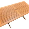 Salon de jardin bois exotique "Hongkong" - Table fixe + 8 chaises pliantes