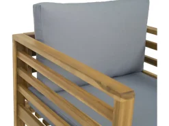 Salon de jardin en bois avec coussins