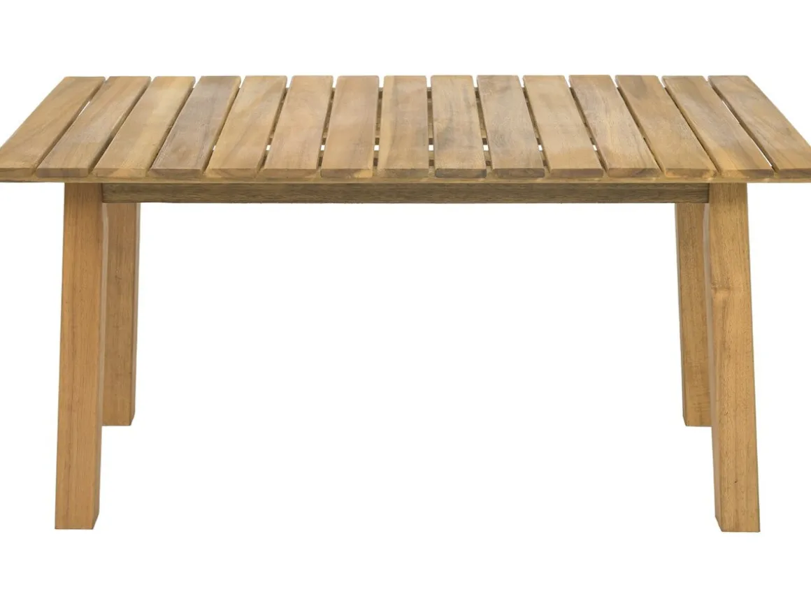 Salon de jardin en bois avec coussins "Beckham" - 4 places - Gris