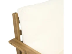 Salon de jardin en bois d'acacia avec coussins "Chilwell" - 5 places - Beige