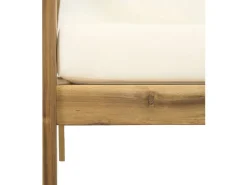Salon de jardin en bois d'acacia avec coussins 