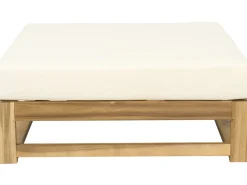 Salon de jardin en bois modulable avec coussins "Bellingham" - 5 places - Beige