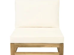 Salon de jardin en bois modulable avec coussins 