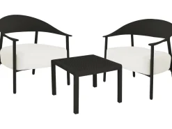Salon de jardin en métal et plastique