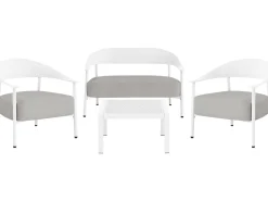 Salon de jardin en métal et plastique