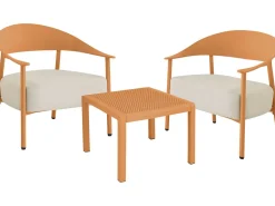 Salon de jardin en métal et plastique "Céora" - 2 places - Orange