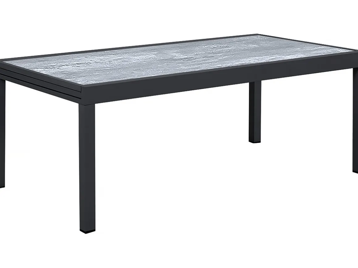 Salon de jardin repas extensible "Lagos" - 200/320 cm - Taupe - 12 places