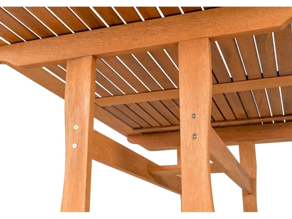 Salon de jardin repas "Séoul" - 1 Table + 8 chaises - Maple - Beige
