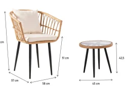 Salon de jardin rotin 