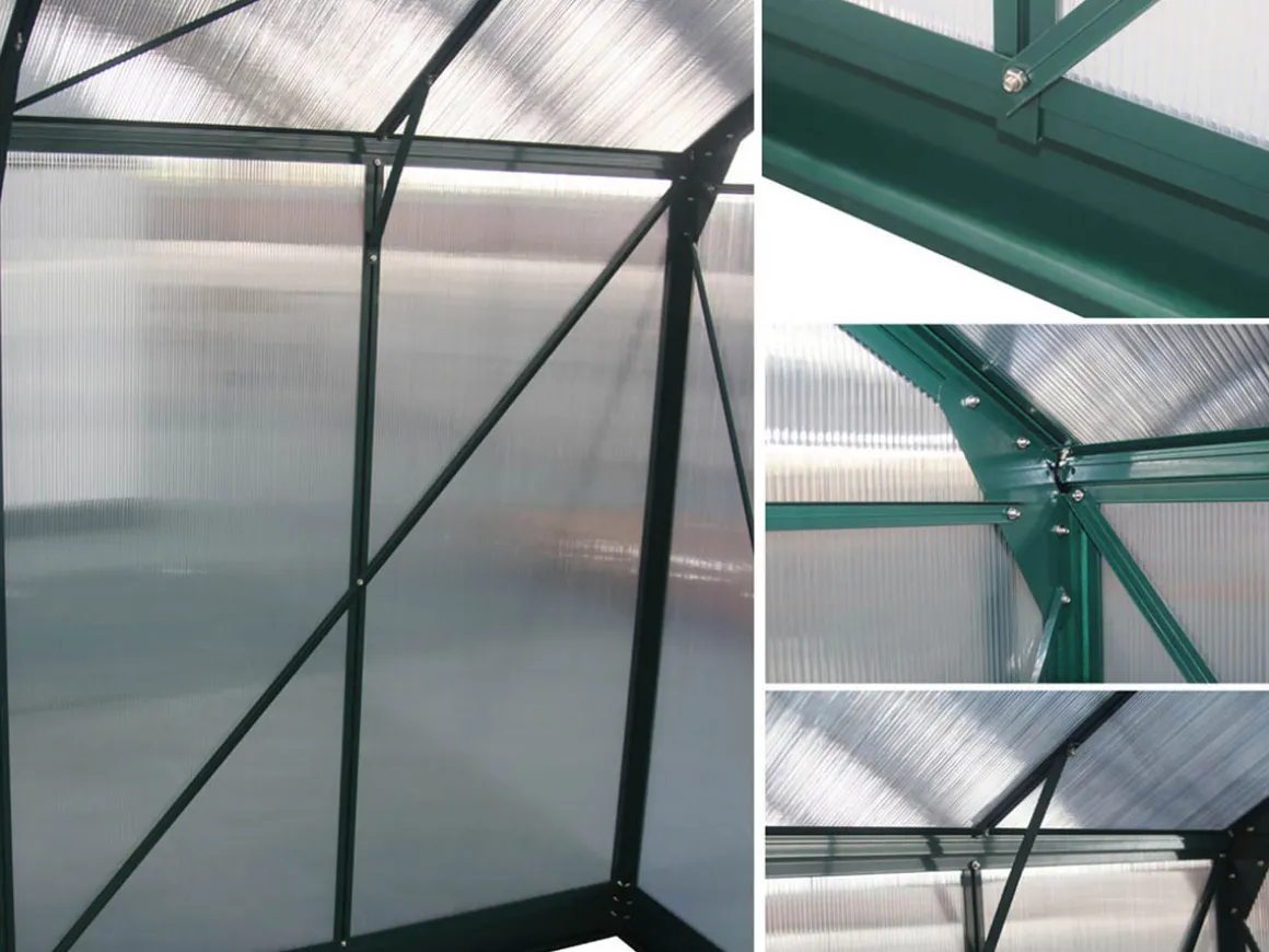 Serre jardin polycarbonate "Dahlia" Vert Sapin 7,67 m²