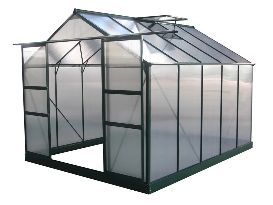 Serre jardin polycarbonate "Dahlia" Vert Sapin 7,67 m²