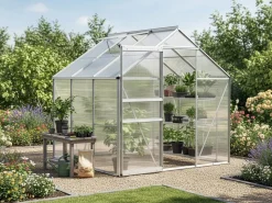Serre jardin polycarbonate 190 x 190 x 195 cm
