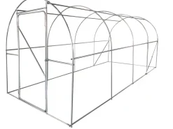 Serre tunelle de jardin avec porte 4,5 x 2 m