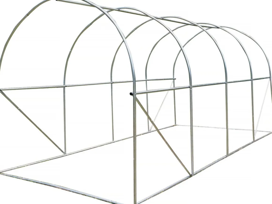 Serre tunelle de jardin 4,5 x 2 m "Lys" - 9 m² - 130g - Vert