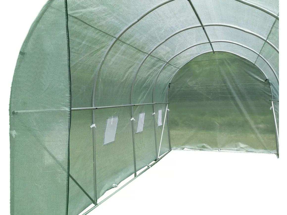 Serre tunelle de jardin 4,5 x 2 m "Lys" - 9 m² - 130g - Vert