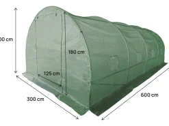 Serre tunelle de jardin 6 x 3 m 