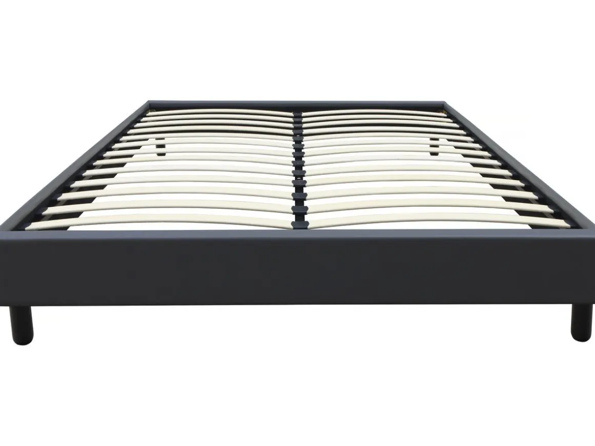 Sommier "Andy" - 160 x 200 cm - PVC - Gris anthracite