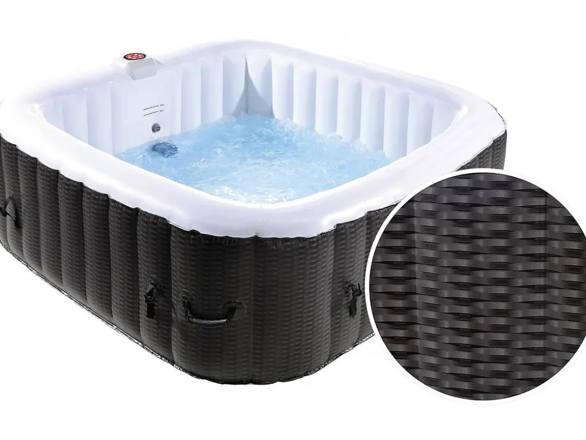 Spa Gonflable Nice en PVC - 6 places - Marron/Crème