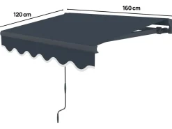 Store banne en aluminium  "Ombra 1" - 160 x 120 cm - Gris