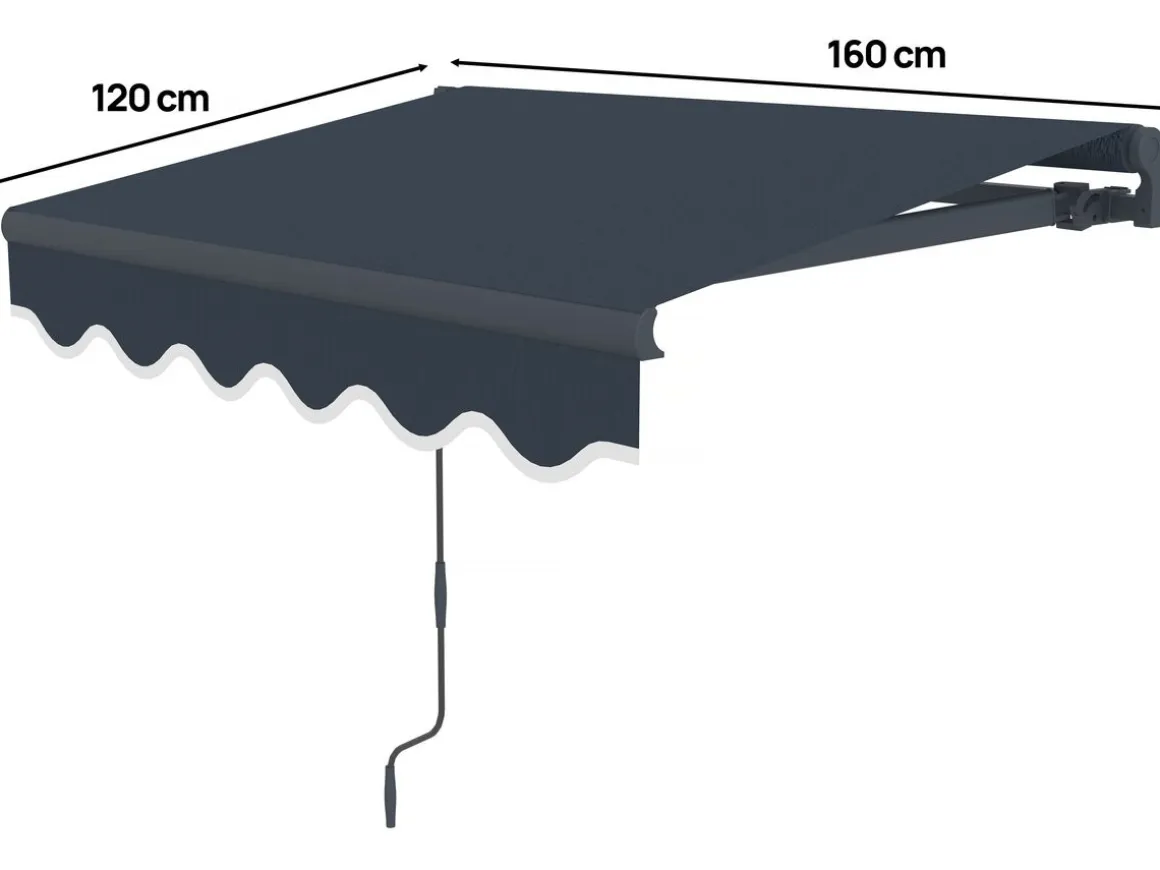 Store banne en aluminium "Ombra 1" - 160 x 120 cm - Gris