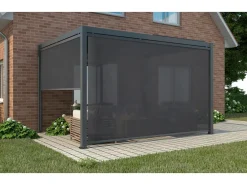 Store pergola bioclimatique - 367 x 208 cm - Gris anthracite