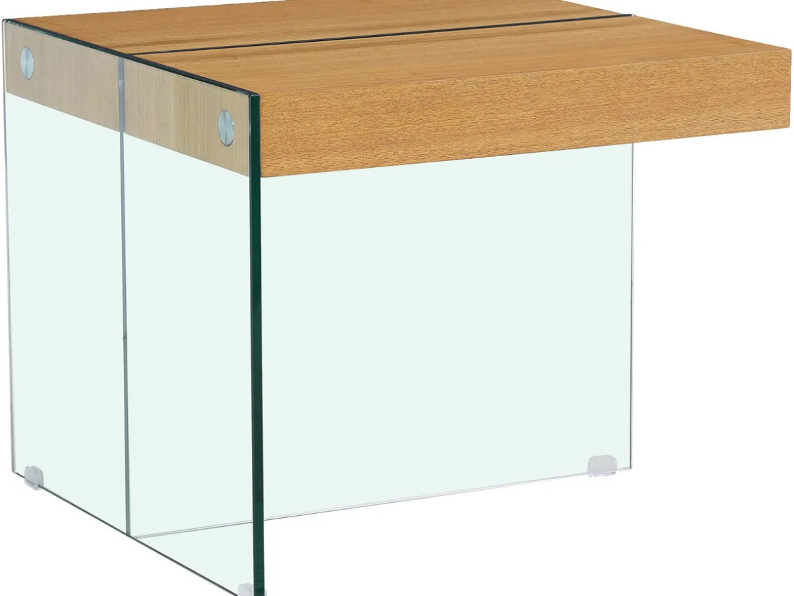 Table basse "Agrigento" - 60 x 60 x 50 cm - Finition chêne