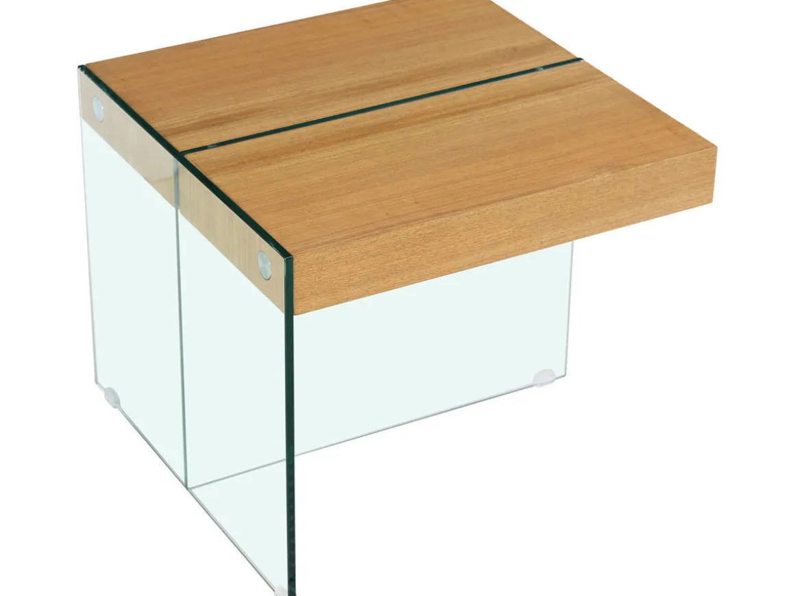 Table basse "Agrigento" - 60 x 60 x 50 cm - Finition chêne