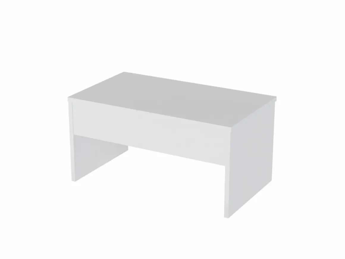 Table basse avec coffre de rangement en bois "Akilli" - 90 x 52 x 45 cm - Blanc
