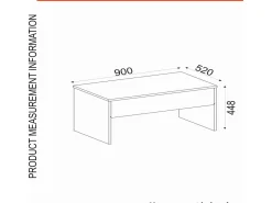Table basse avec coffre de rangement en bois