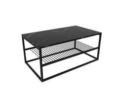 Table basse en bois "Asude" - 95 x 55 x 42 cm - Noir